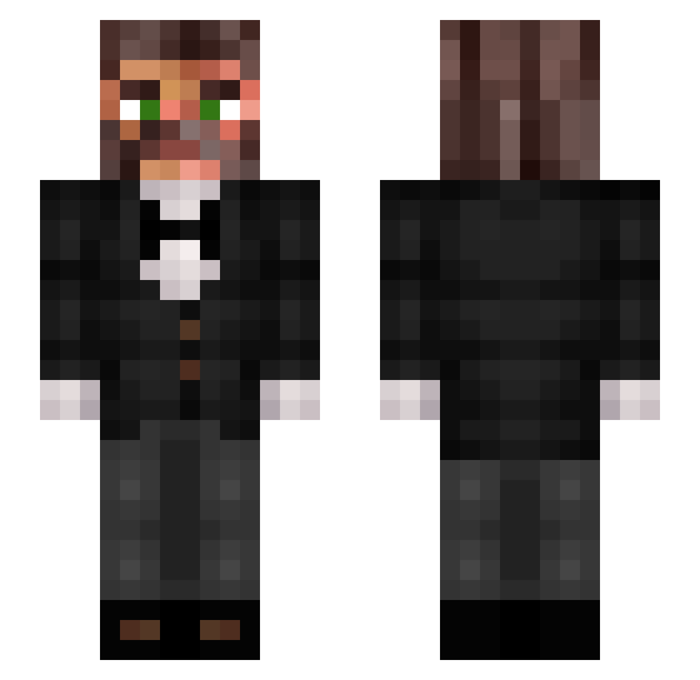 Babylonians Minecraft skin, front and back view