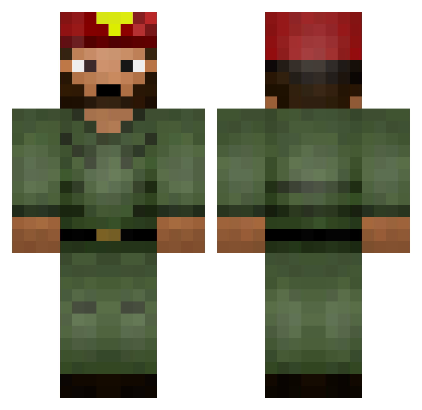 Throi Minecraft skin, front and back view