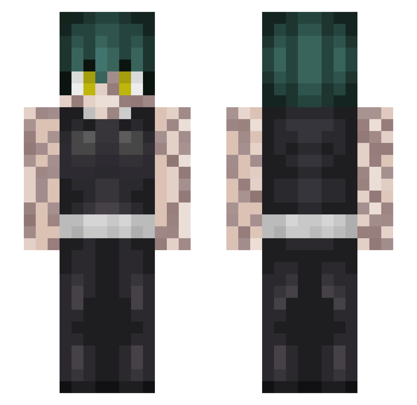 Pluto_jr Minecraft skin, front and back view
