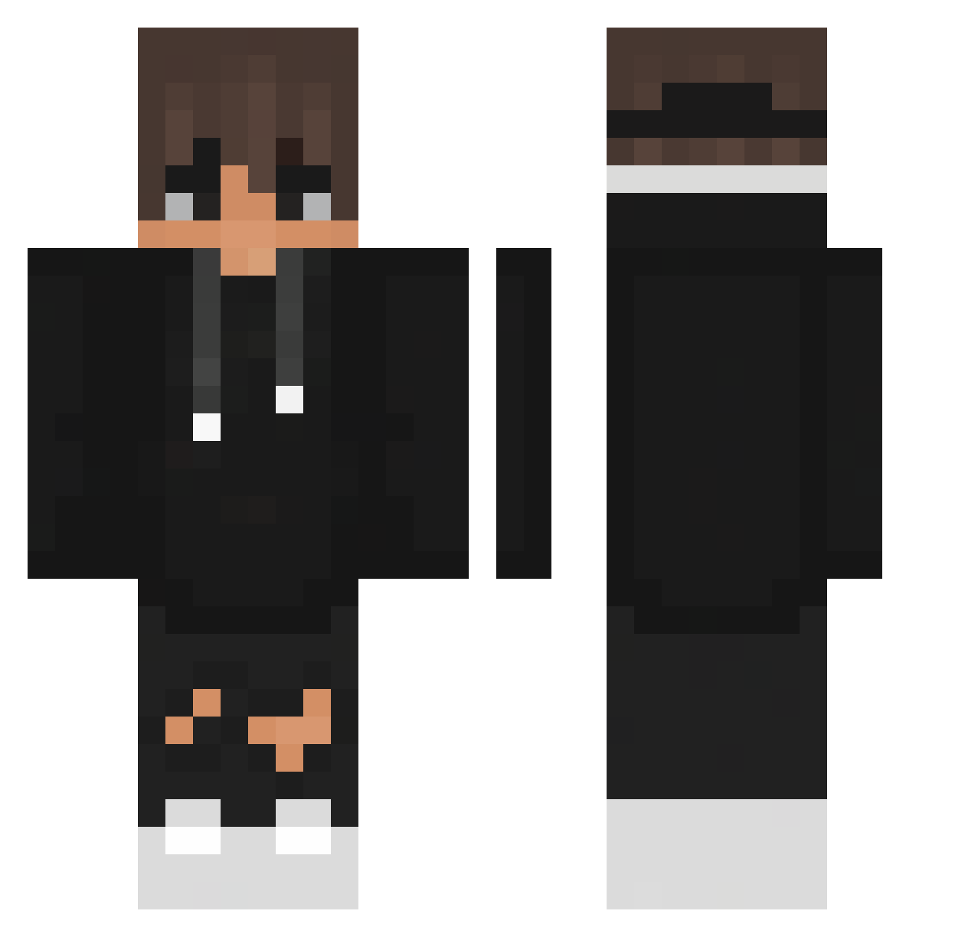 jimizis Minecraft skin, front and back view