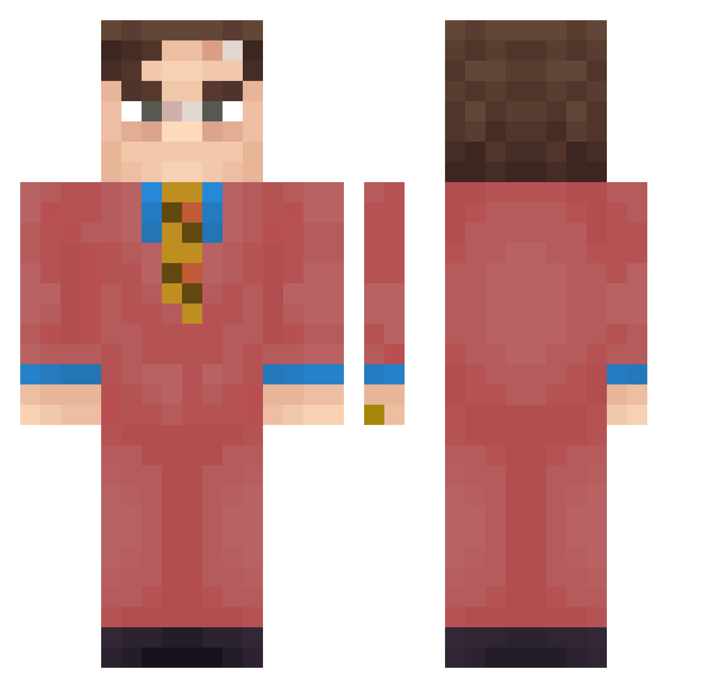 Better_Call_JD Minecraft skin, front and back view