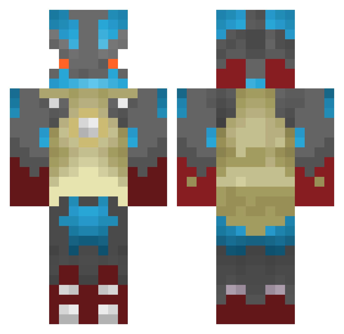Digitalrat1 Minecraft skin, front and back view