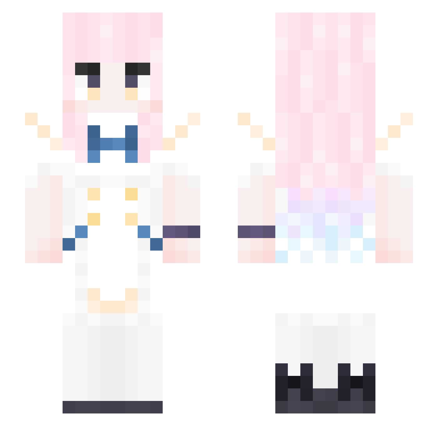 Shariat Minecraft skin, front and back view