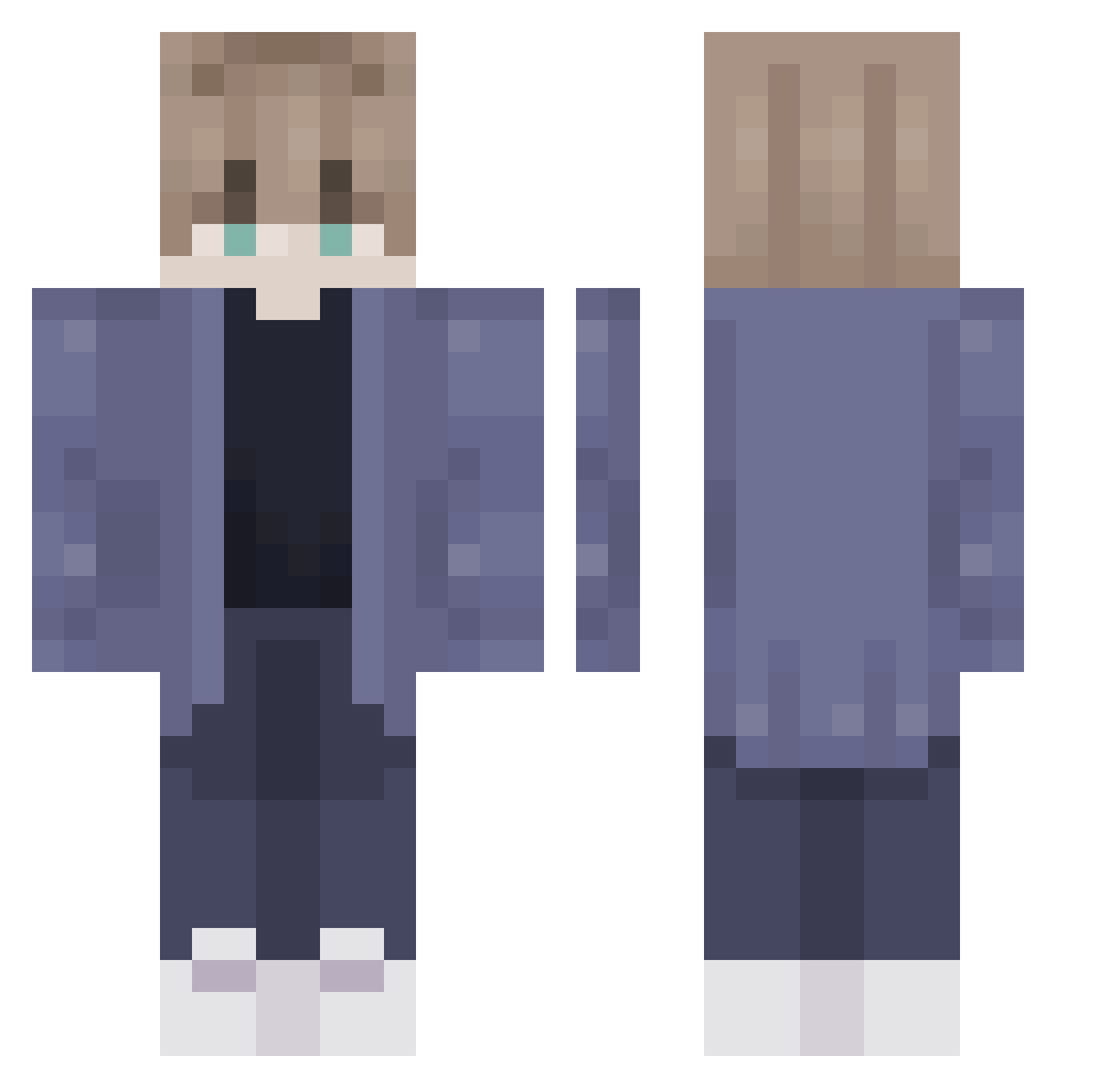 ryok1nd Minecraft skin, front and back view