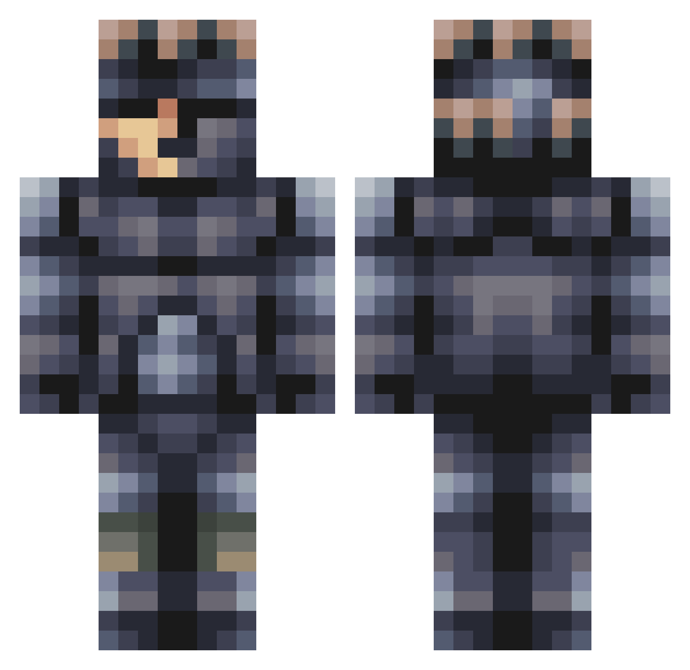 DouglasH Minecraft skin, front and back view