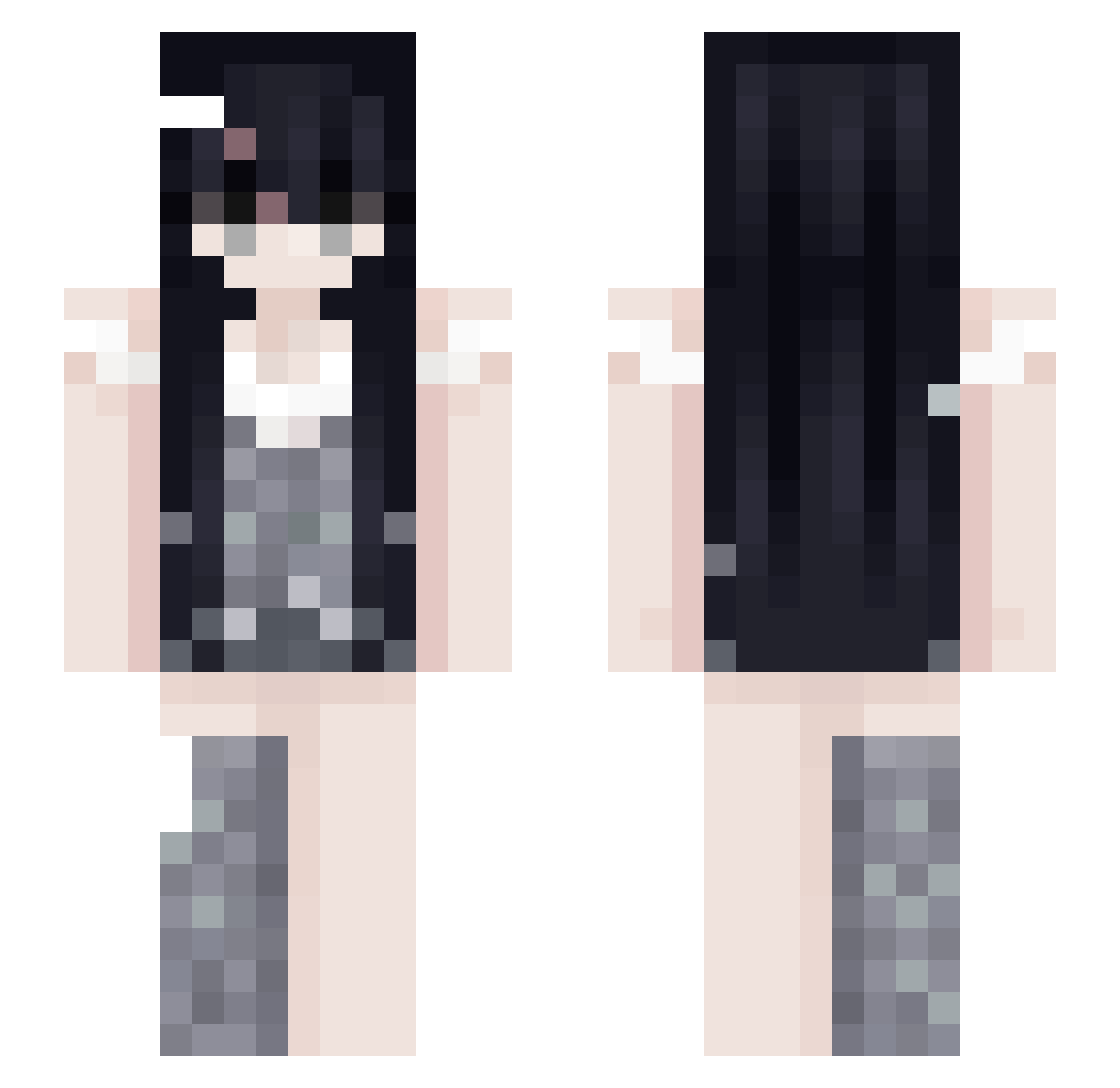 ginnyfaith Minecraft skin, front and back view