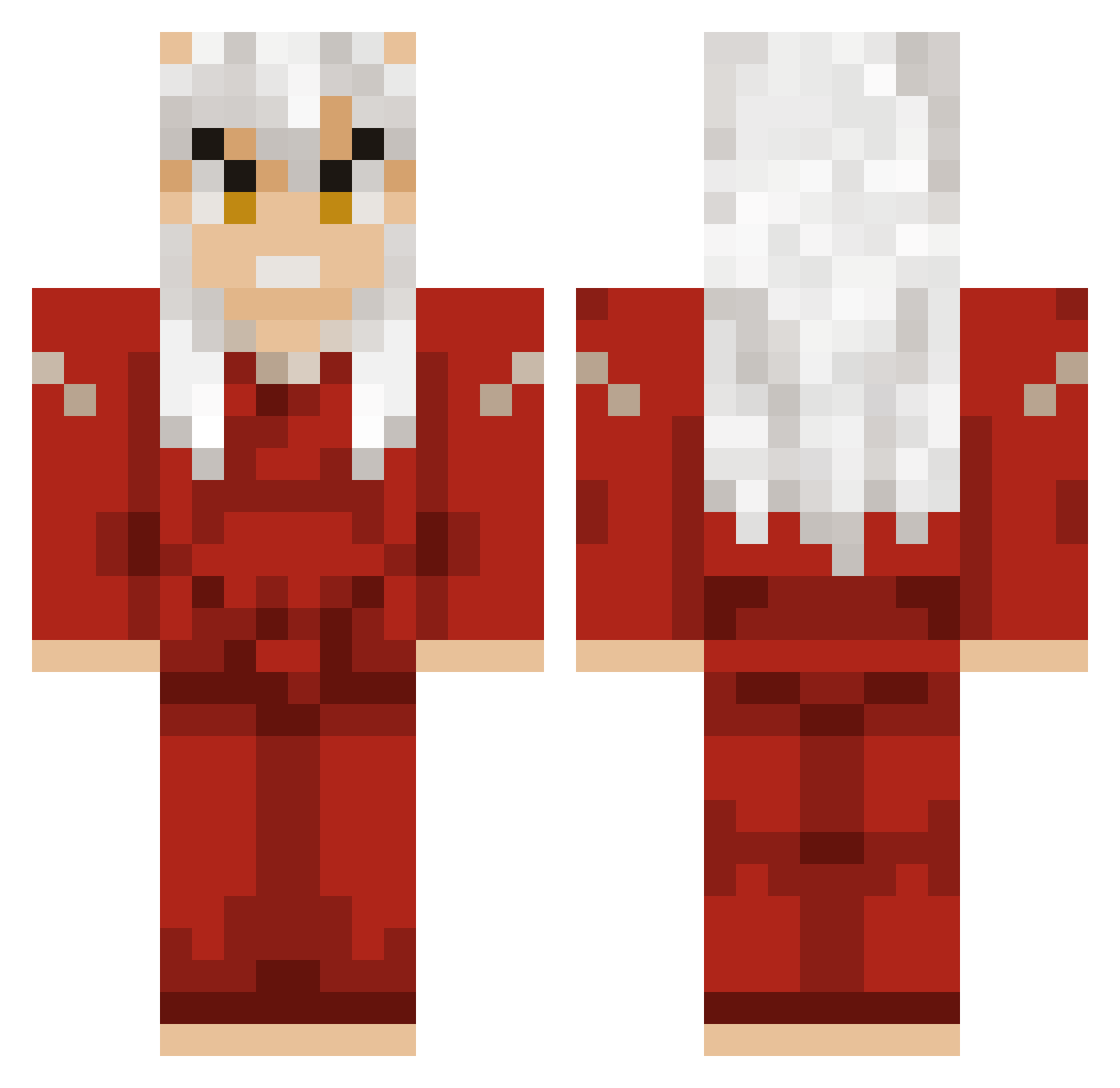 MarkFreecss Minecraft skin, front and back view