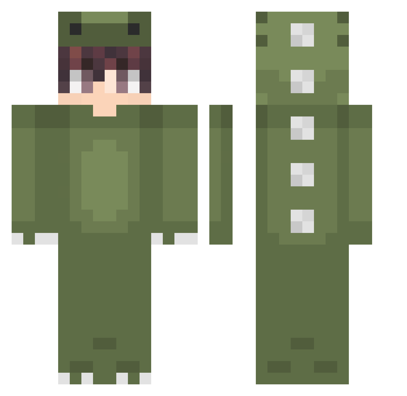 Ellphu Minecraft skin, front and back view