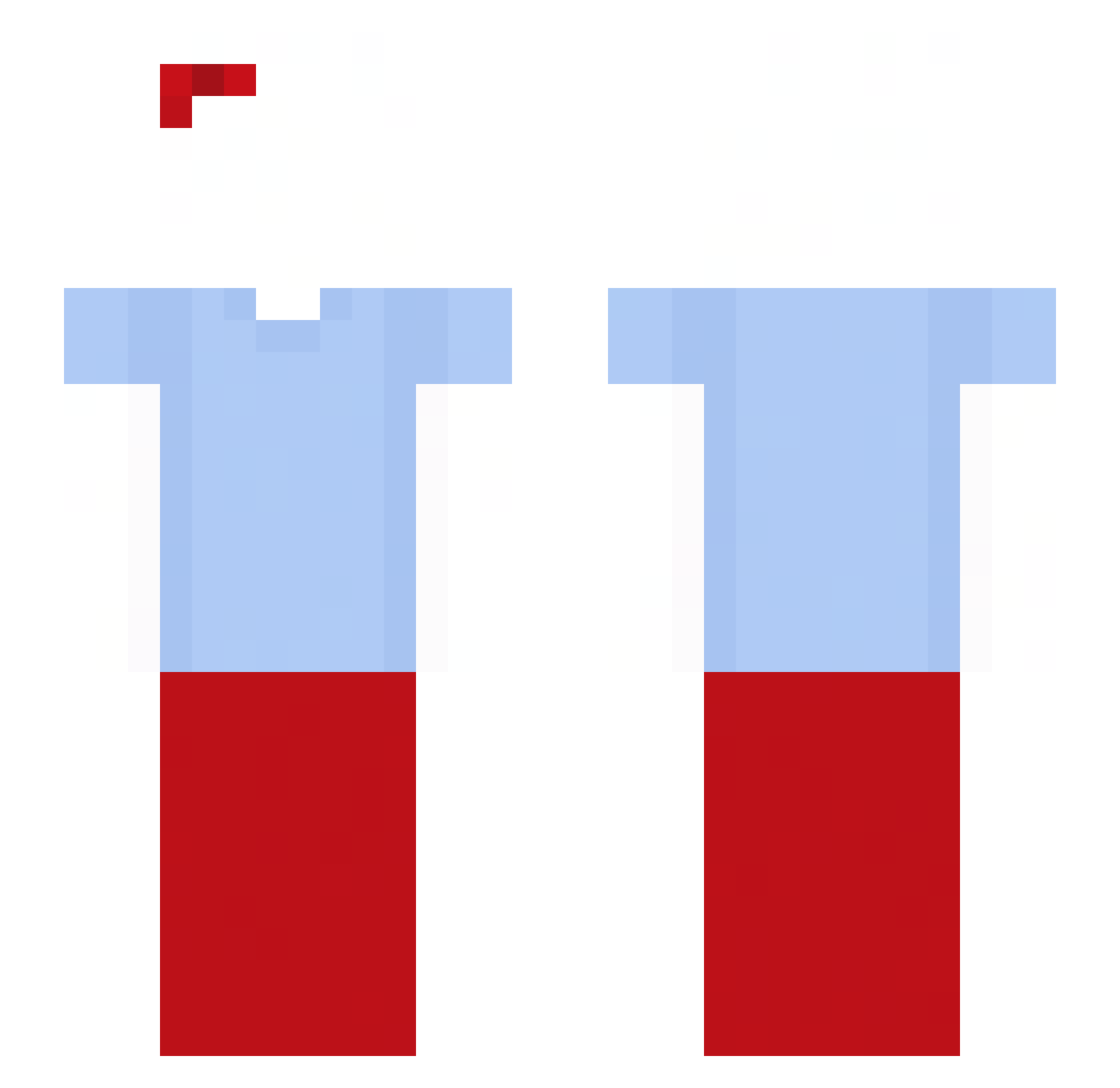 luvrsrock Minecraft skin, front and back view