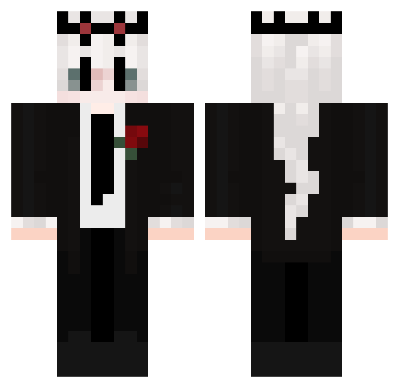 Pro_Jelle Minecraft skin, front and back view