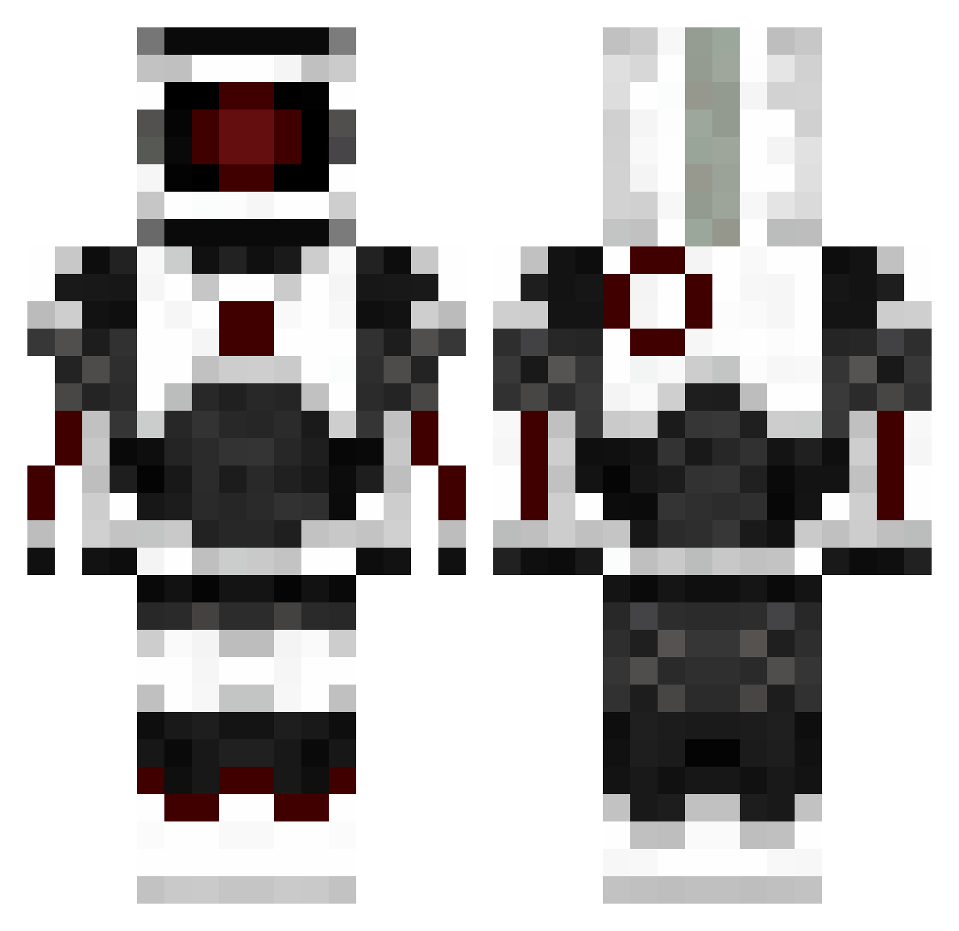 VirtualT72 Minecraft skin, front and back view