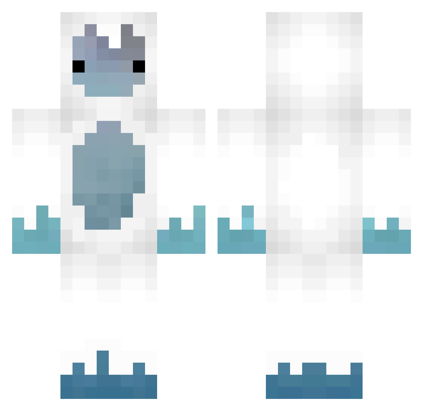 Mathanar Minecraft skin, front and back view