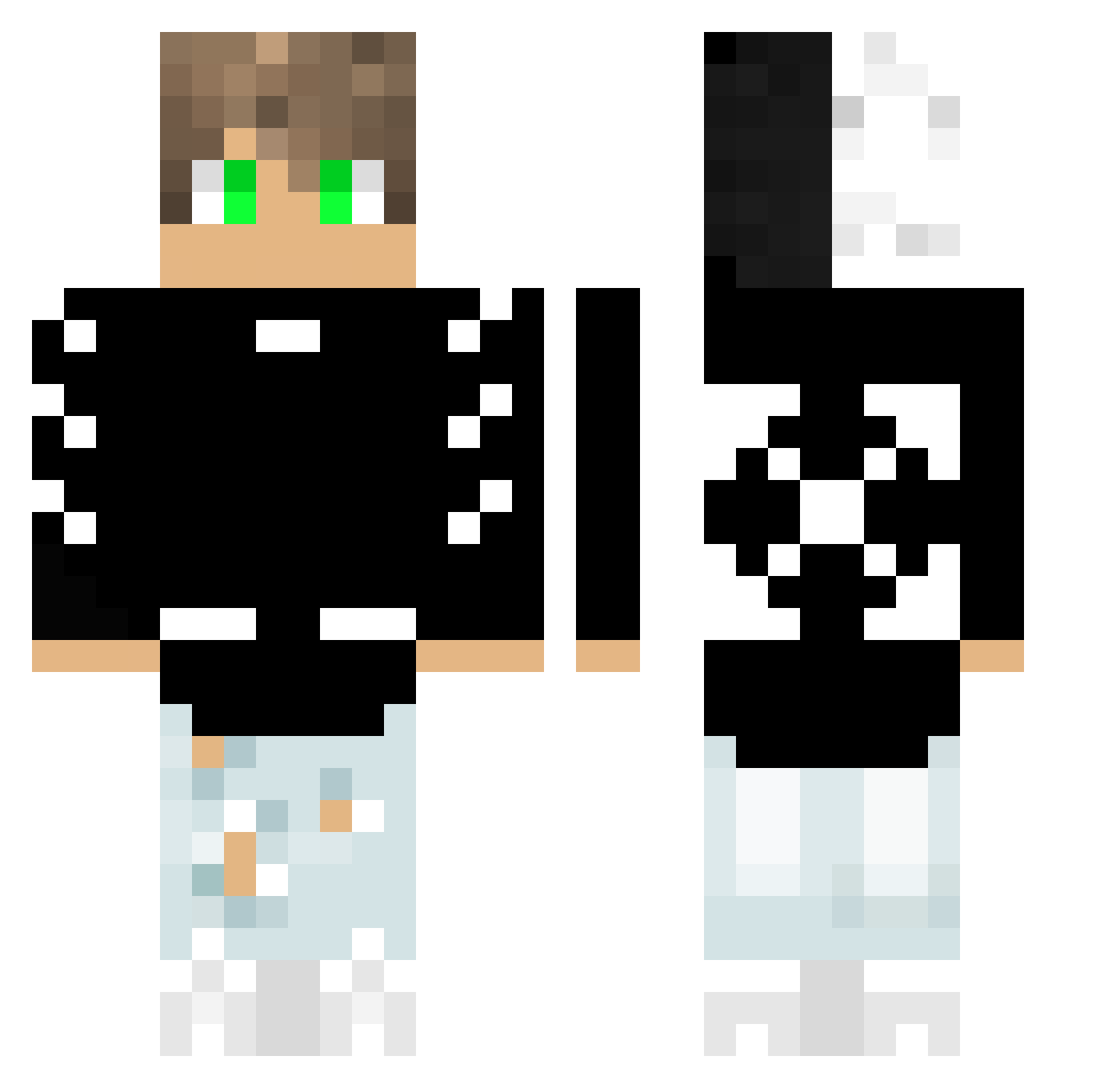 572 Minecraft skin, front and back view