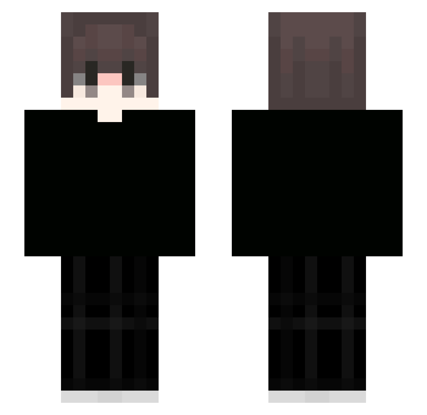 PumpkinAnt58259 Minecraft skin, front and back view