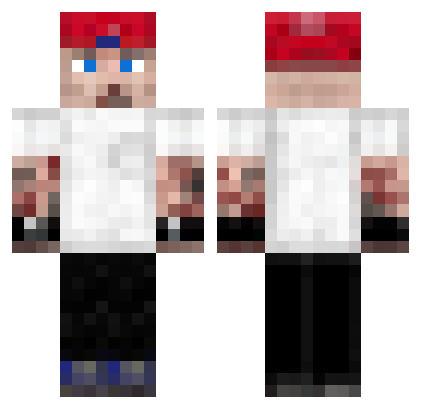 MitkoSkaridata Minecraft skin, front and back view