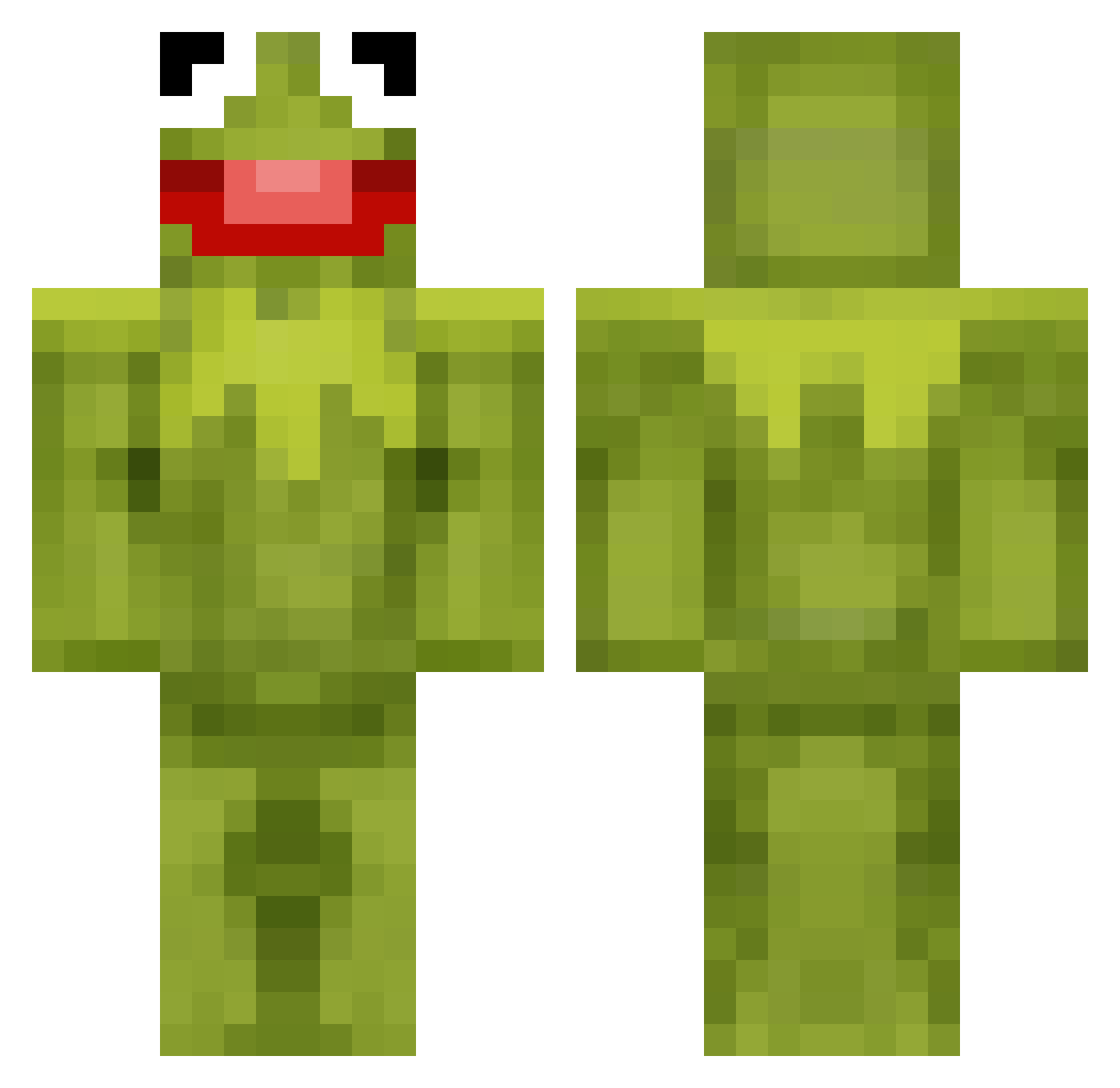 ToddsShipGods Minecraft skin, front and back view