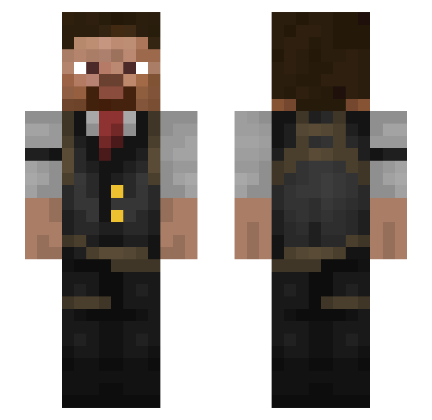 VixleMC Minecraft skin, front and back view