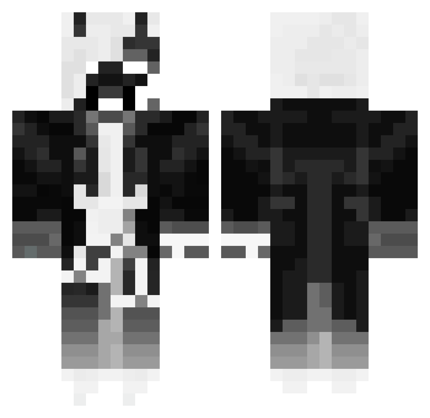 Venomlis Minecraft skin, front and back view