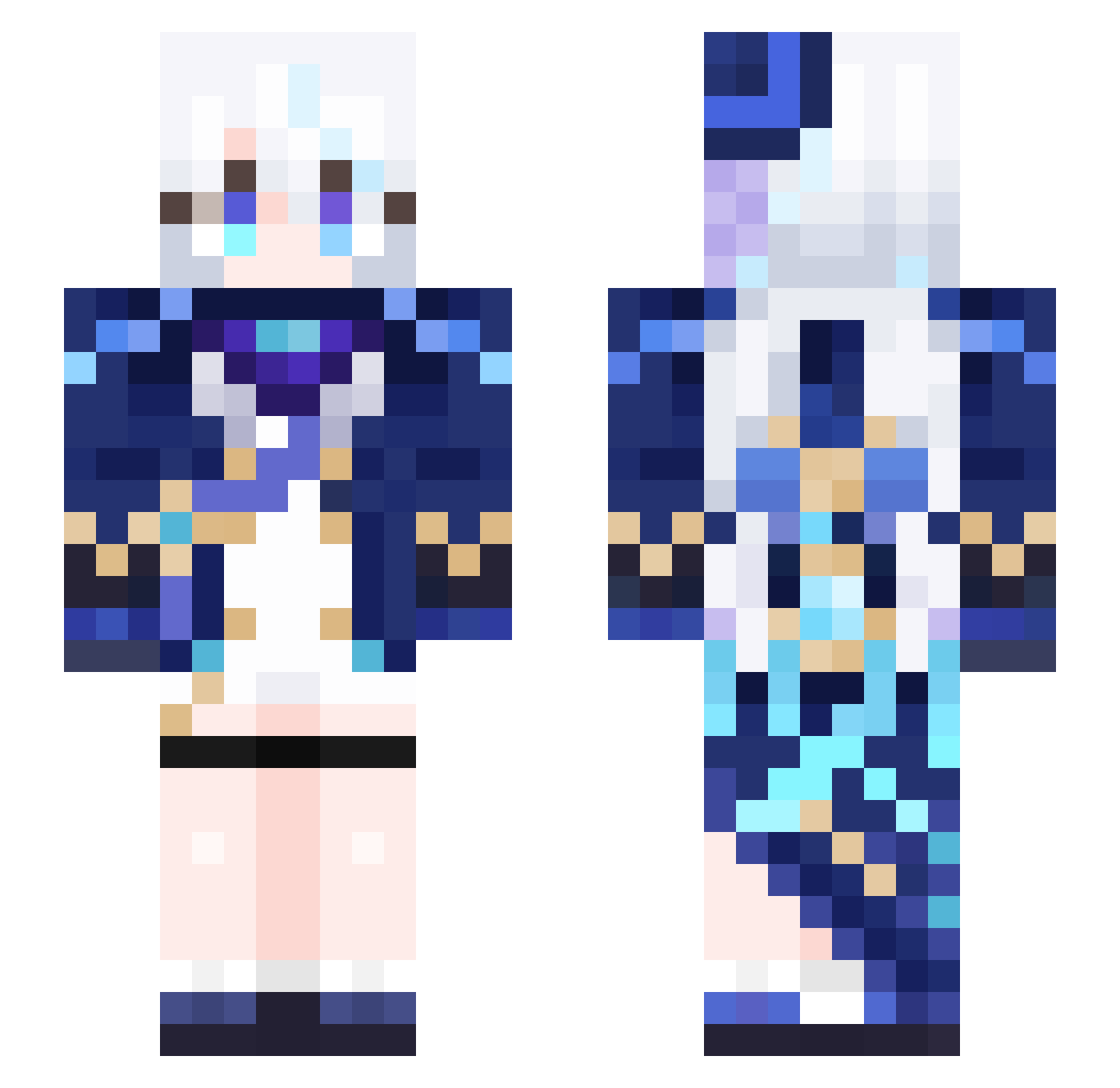 cvrses Minecraft skin, front and back view