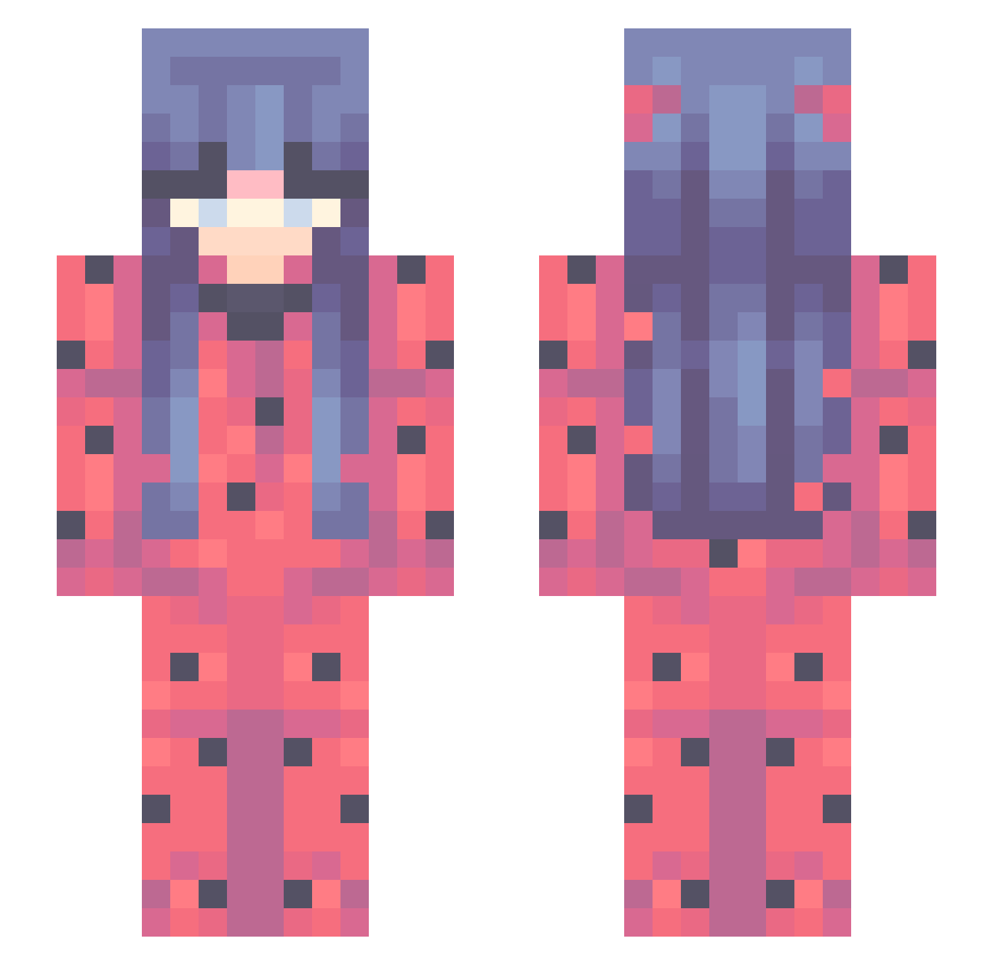 hhasan Minecraft skin, front and back view