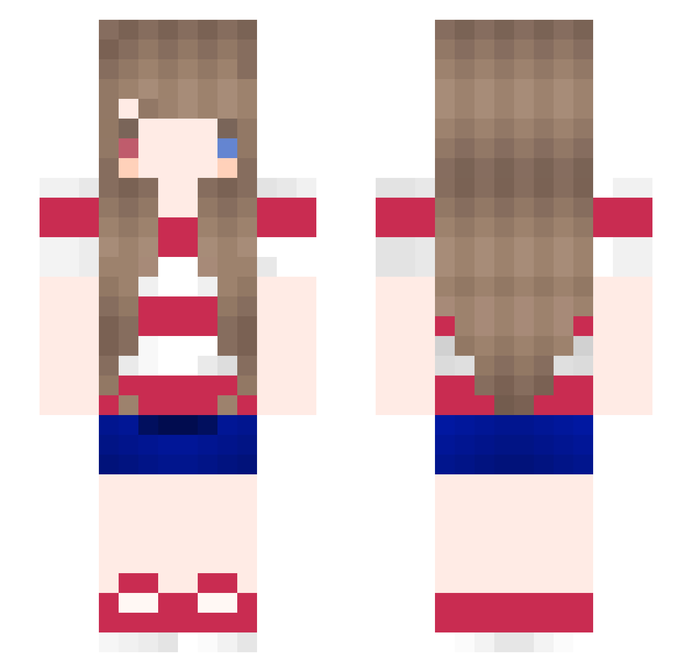 Sarrek Minecraft skin, front and back view