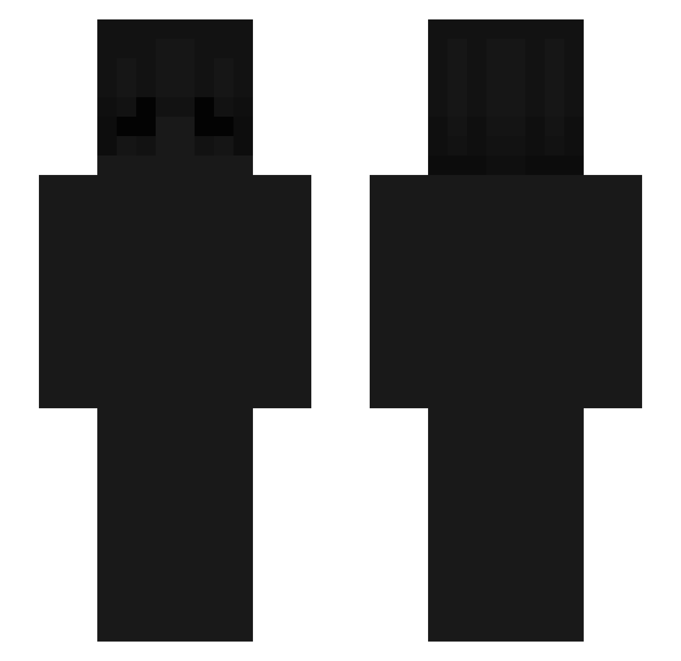 Zeezzion Minecraft skin, front and back view