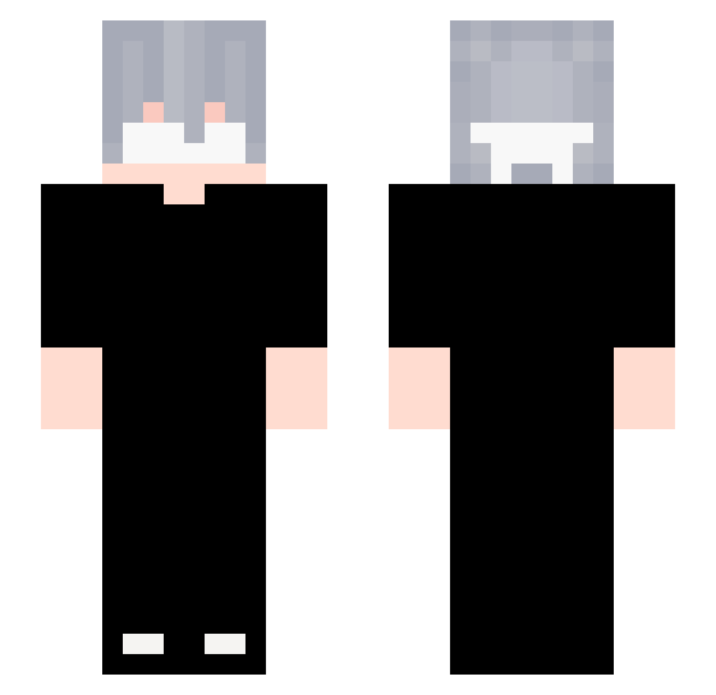 qxxss Minecraft skin, front and back view