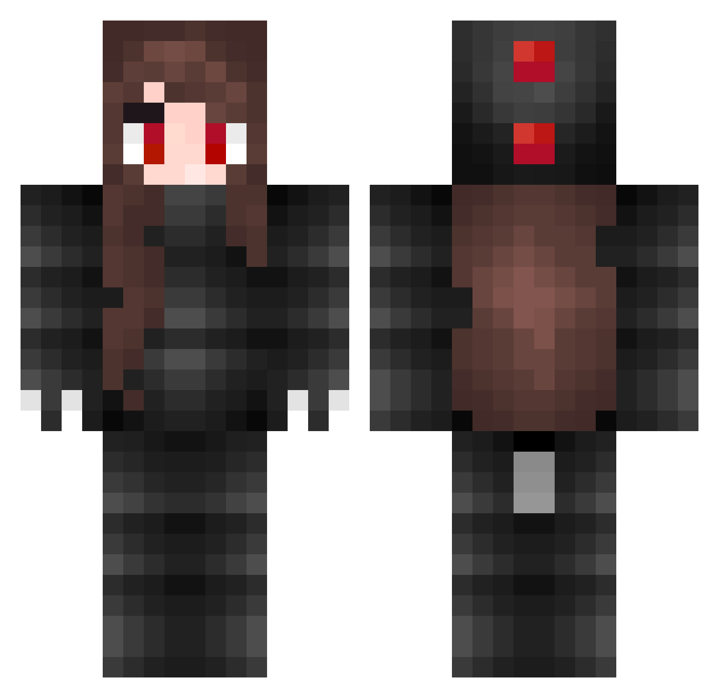 Shrivel Minecraft skin, front and back view