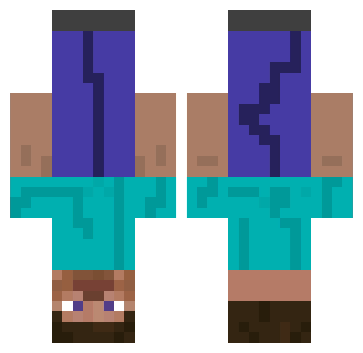 InferiorPatty2 Minecraft skin, front and back view