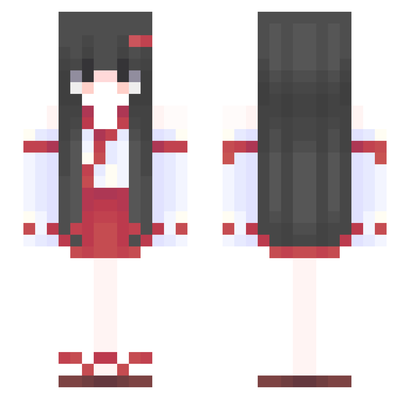 kawaiiiilii Minecraft skin, front and back view