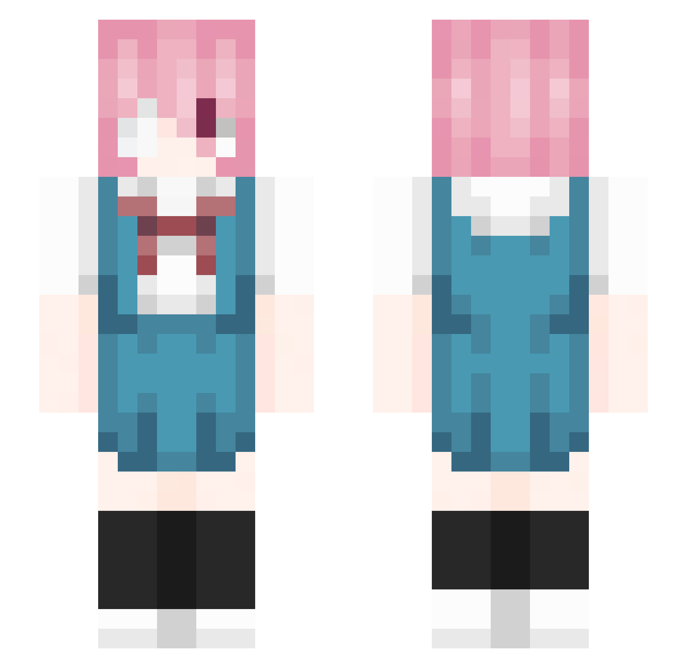 Kryren13 Minecraft skin, front and back view
