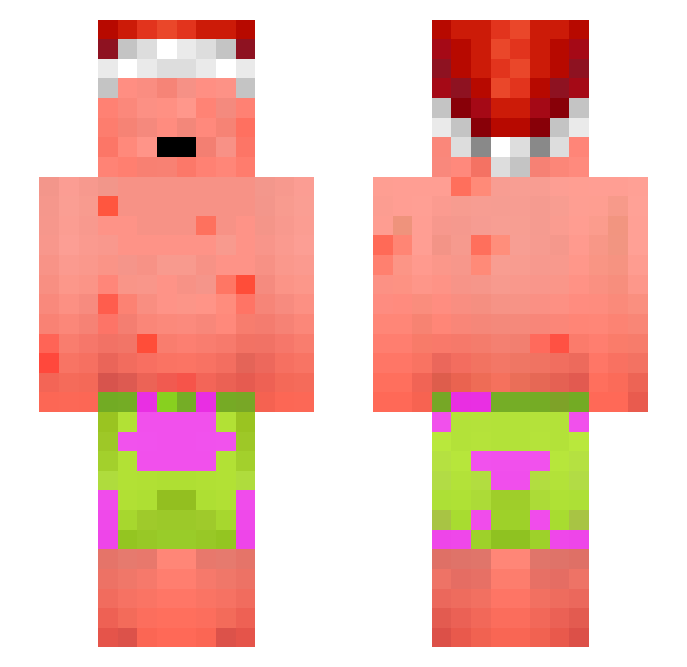 Lois471 Minecraft skin, front and back view
