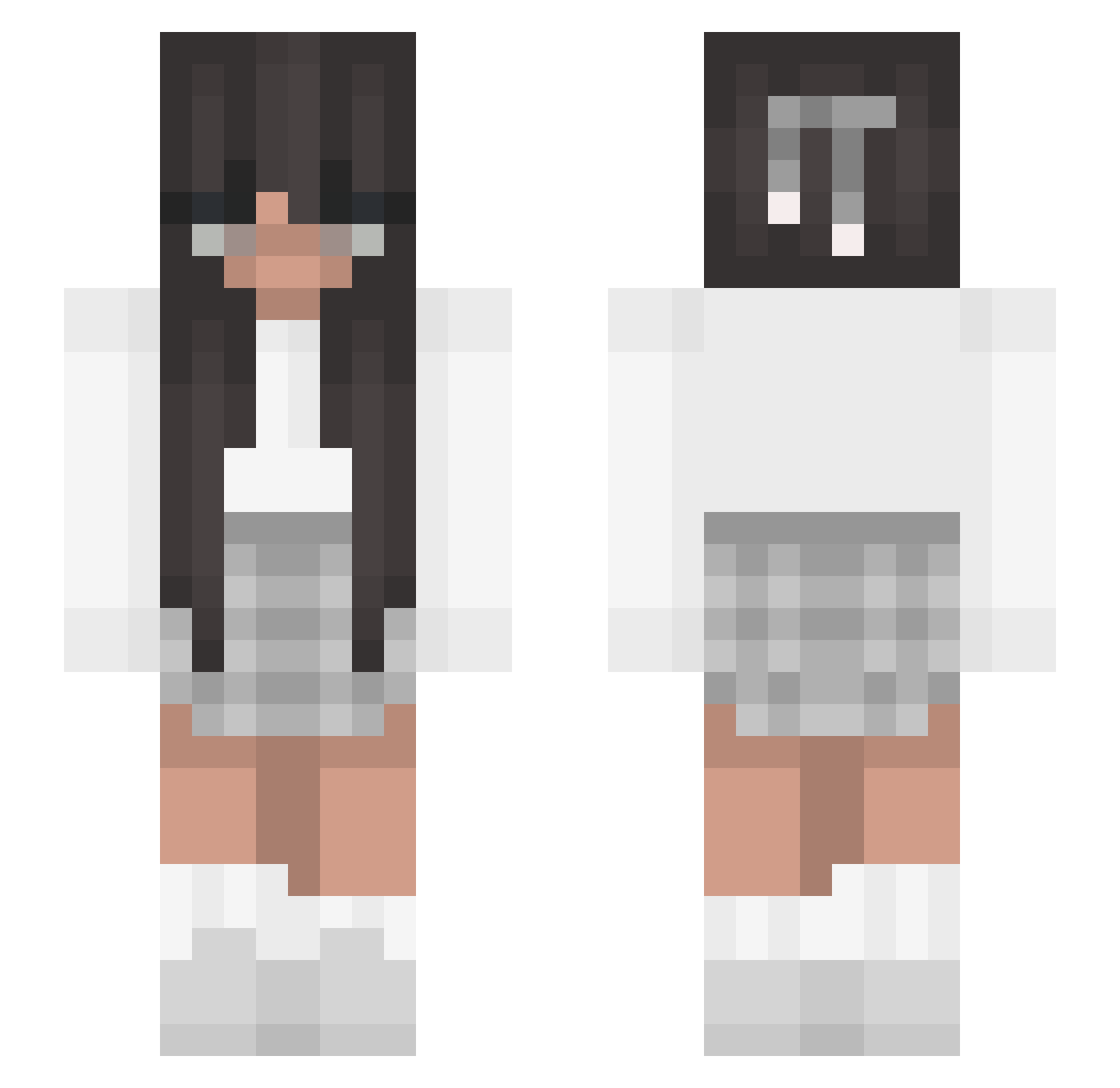 Kupmleko Minecraft skin, front and back view