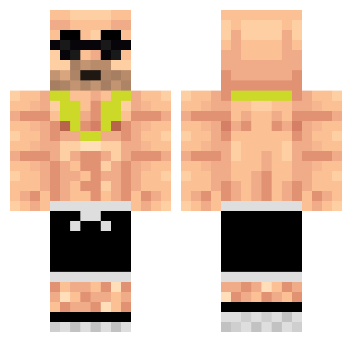 Stachuu09 Minecraft skin, front and back view