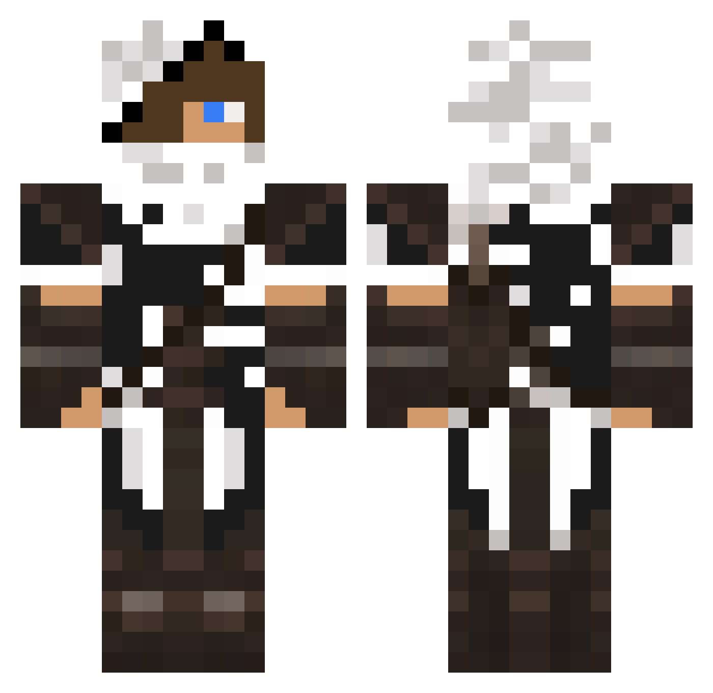 agrin Minecraft skin, front and back view