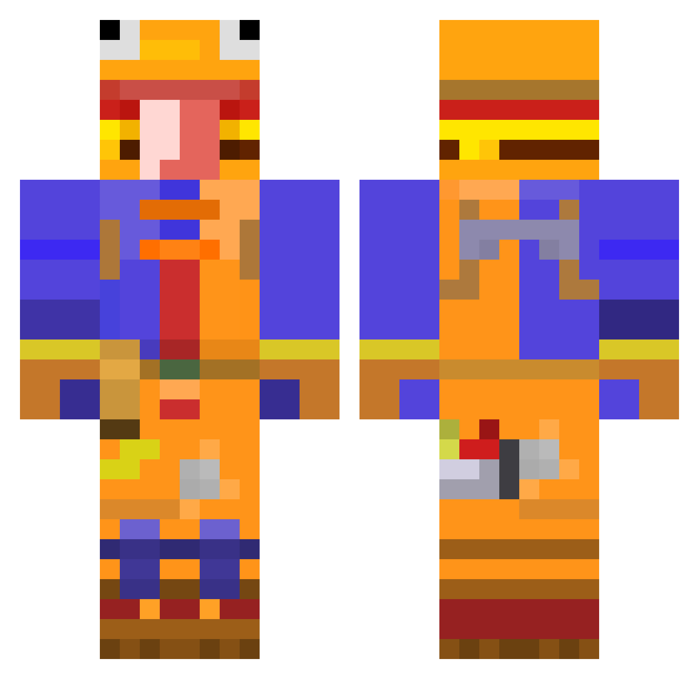 KingPeng1 Minecraft skin, front and back view