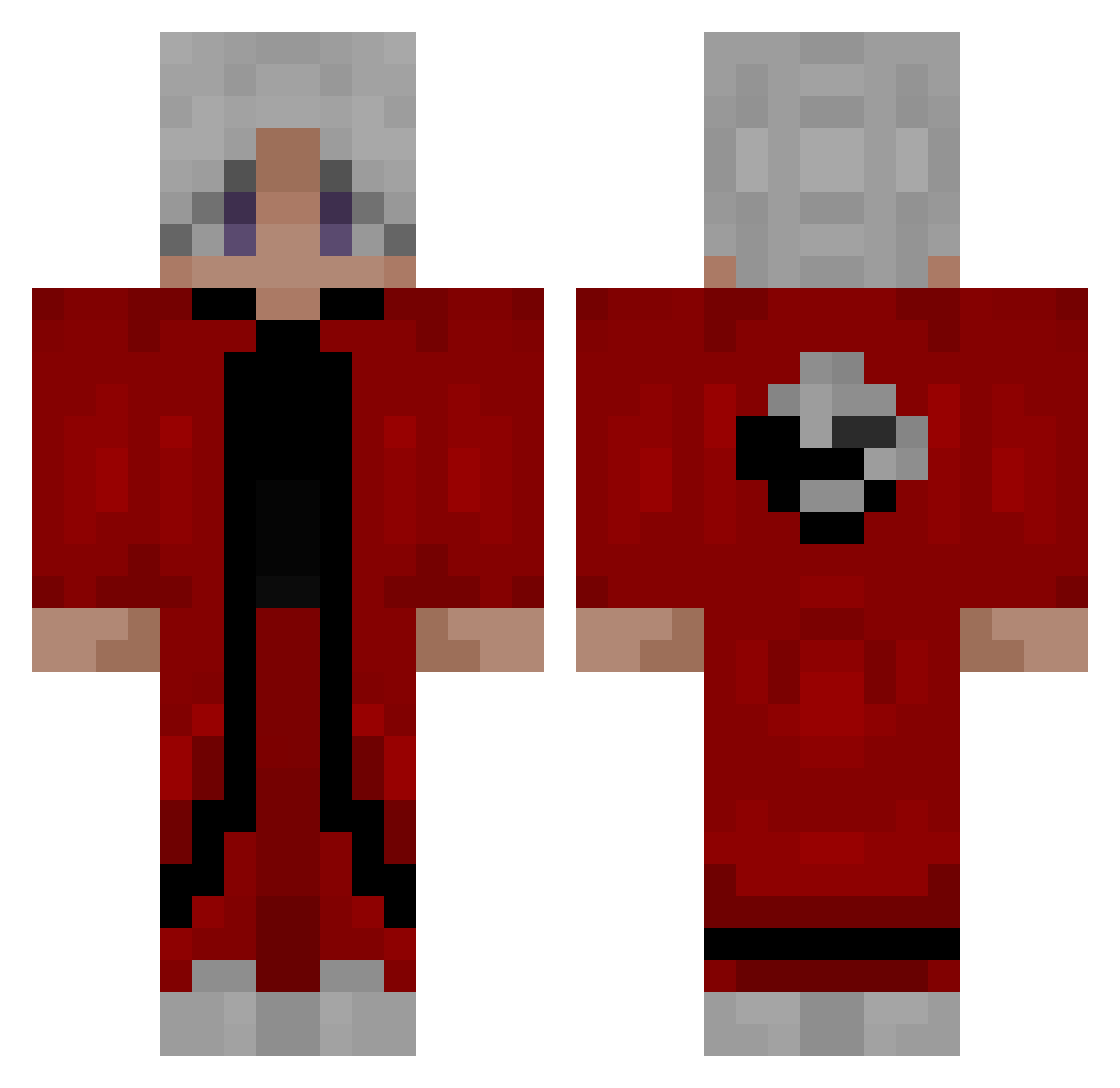 art2 Minecraft skin, front and back view