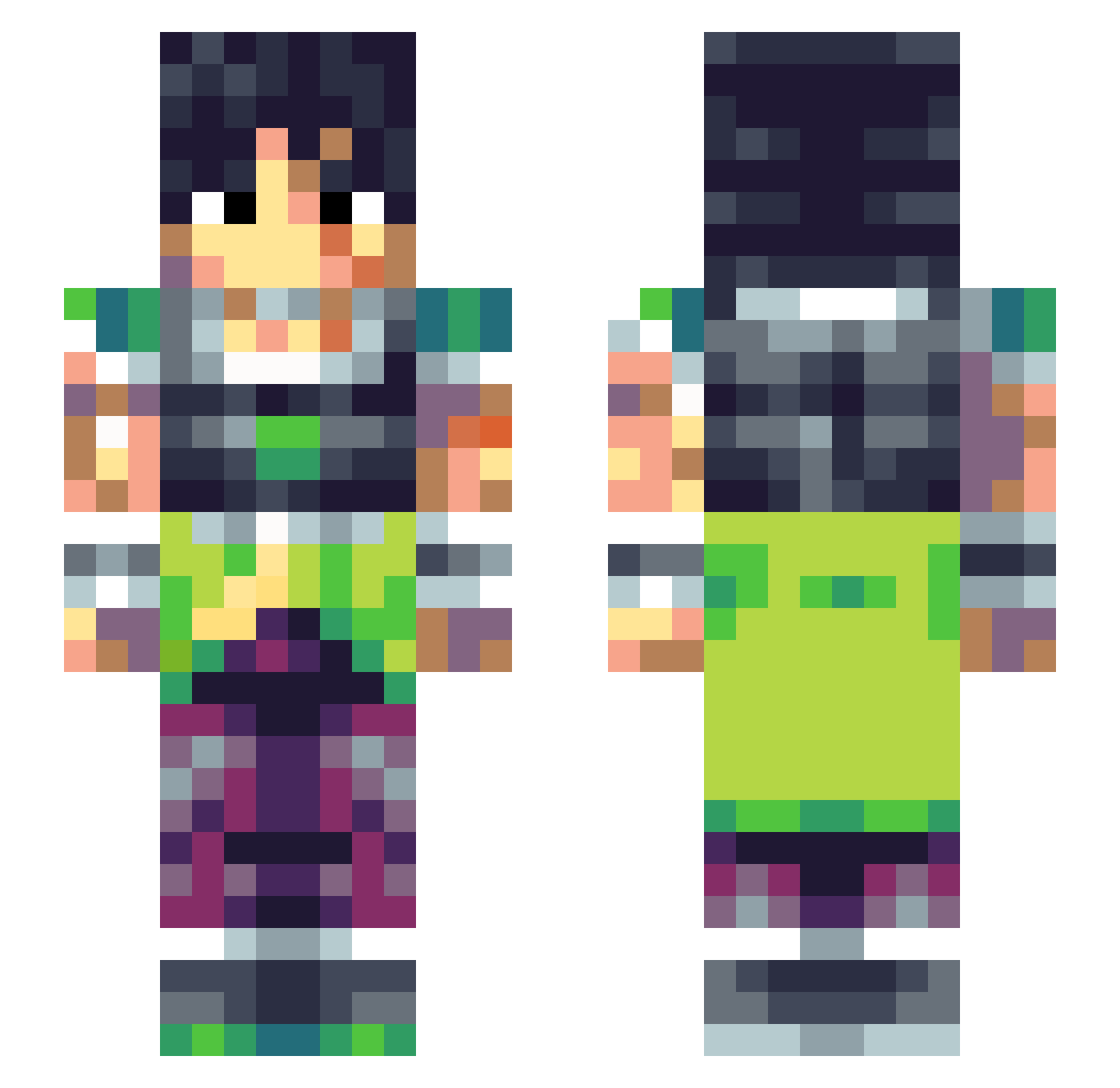 SAMER_1 Minecraft skin, front and back view