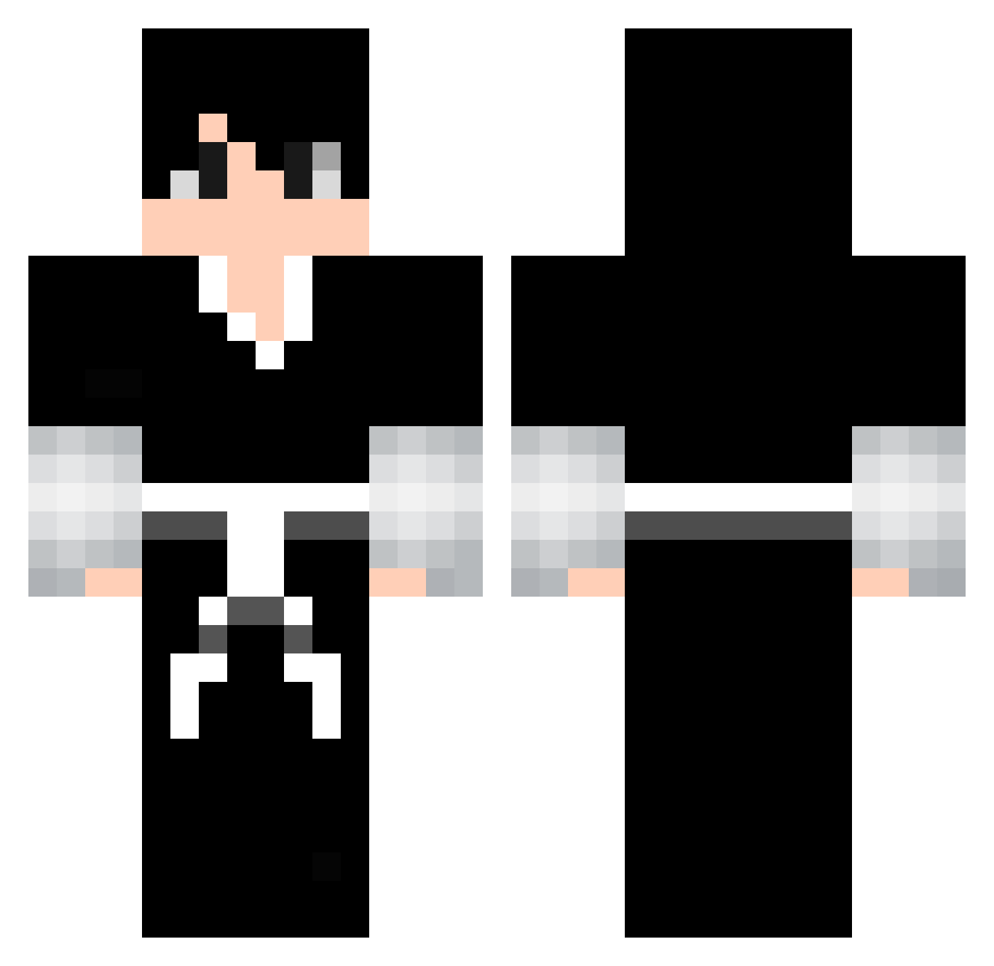 Desativay Minecraft skin, front and back view