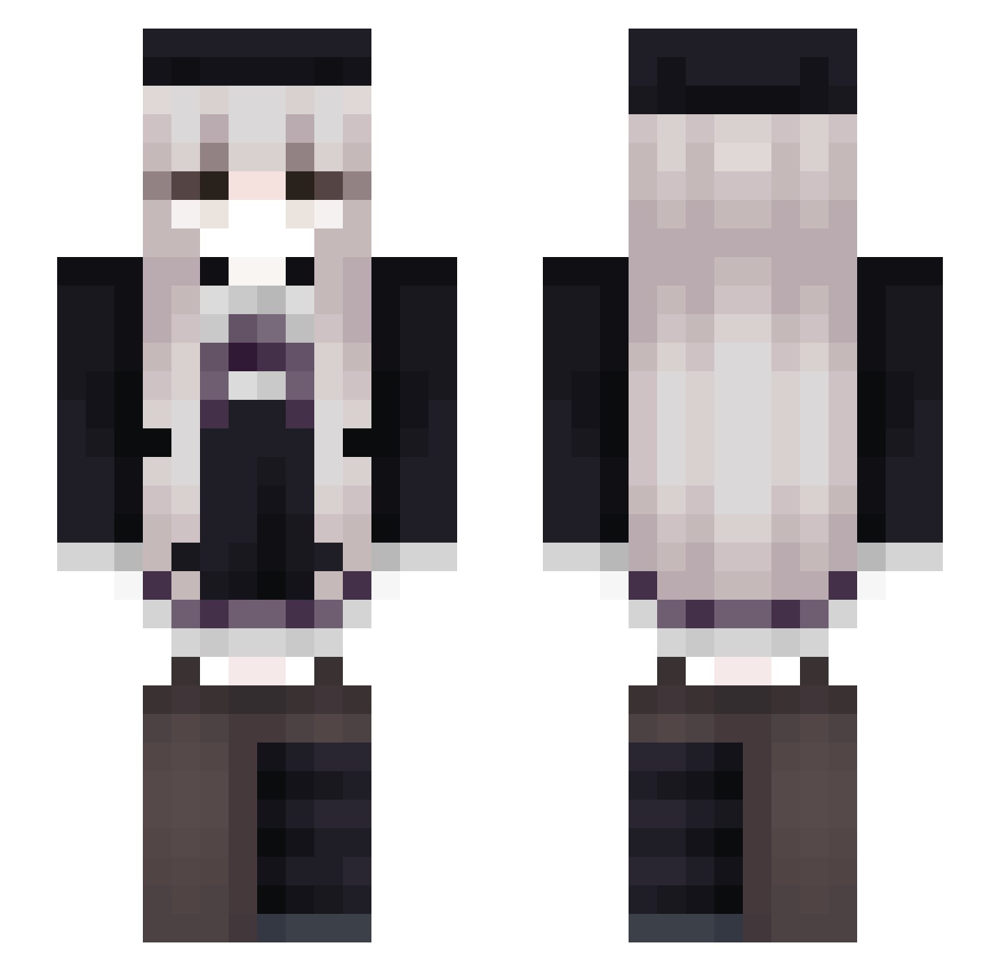 Kaejulie Minecraft skin, front and back view