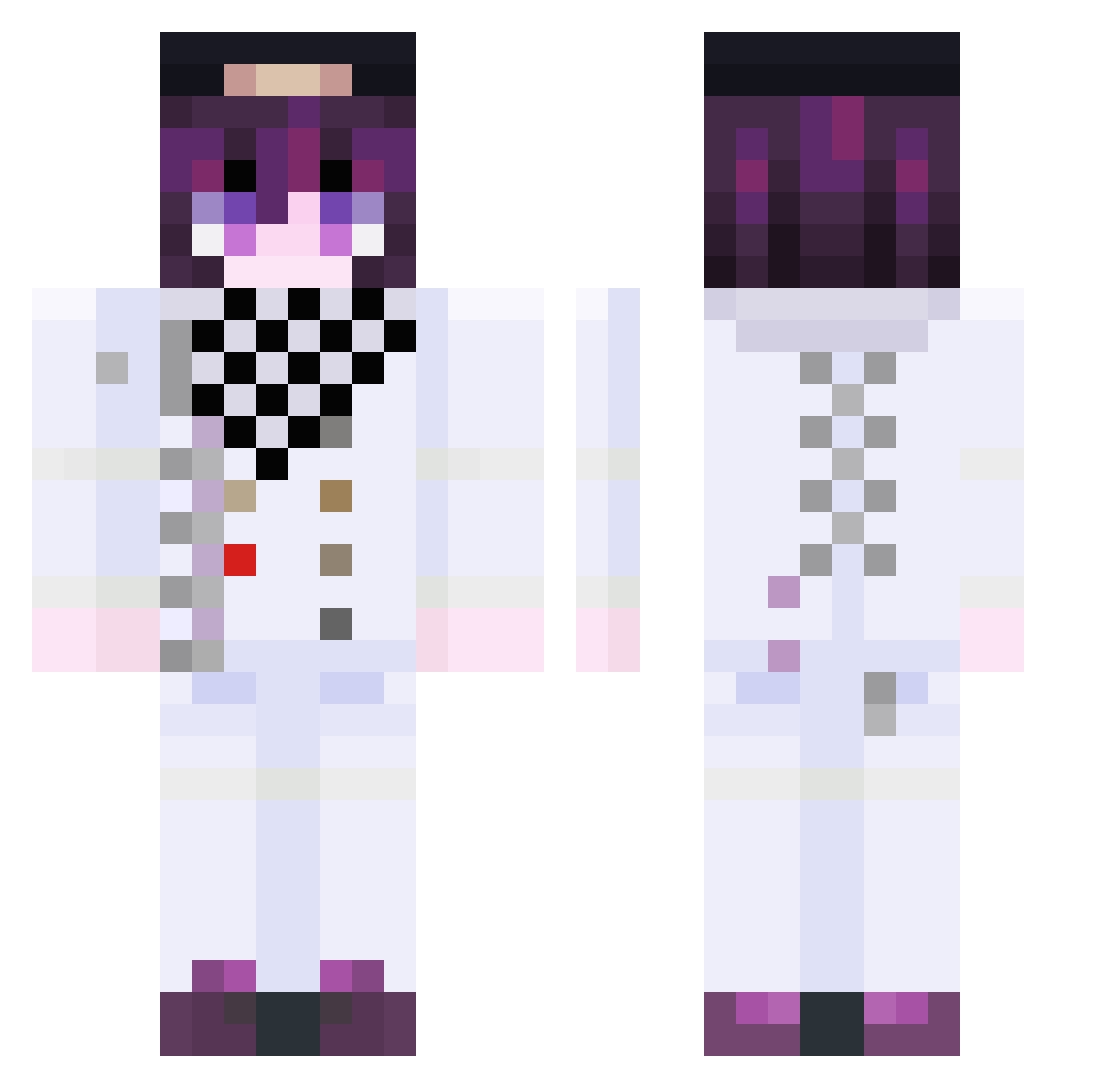YaMi_0w0 Minecraft skin, front and back view