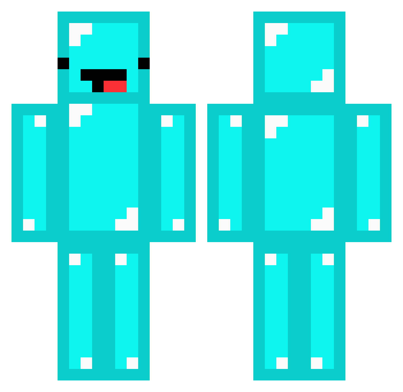 KidBadsAlt Minecraft skin, front and back view