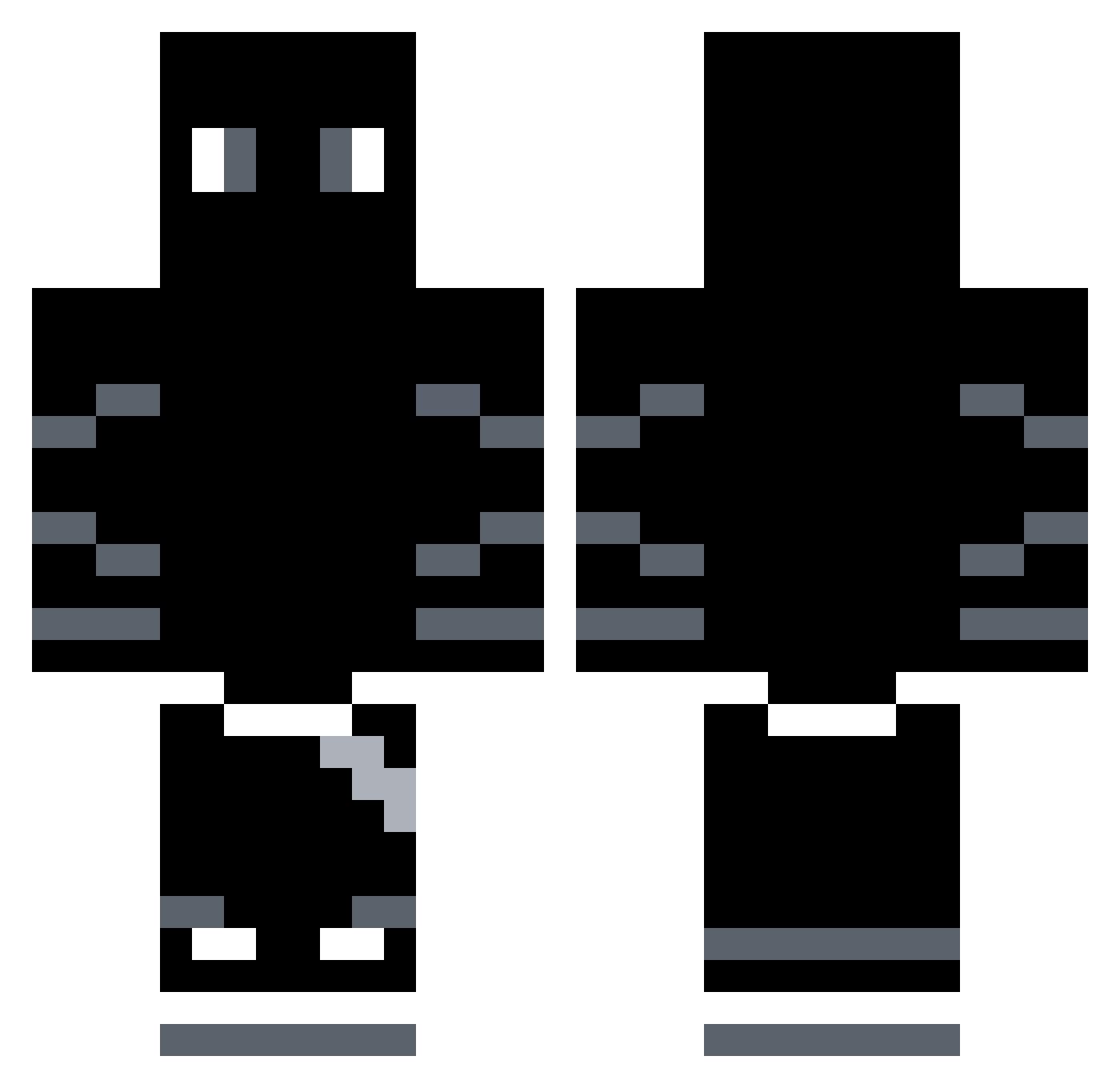 squ0w2 Minecraft skin, front and back view