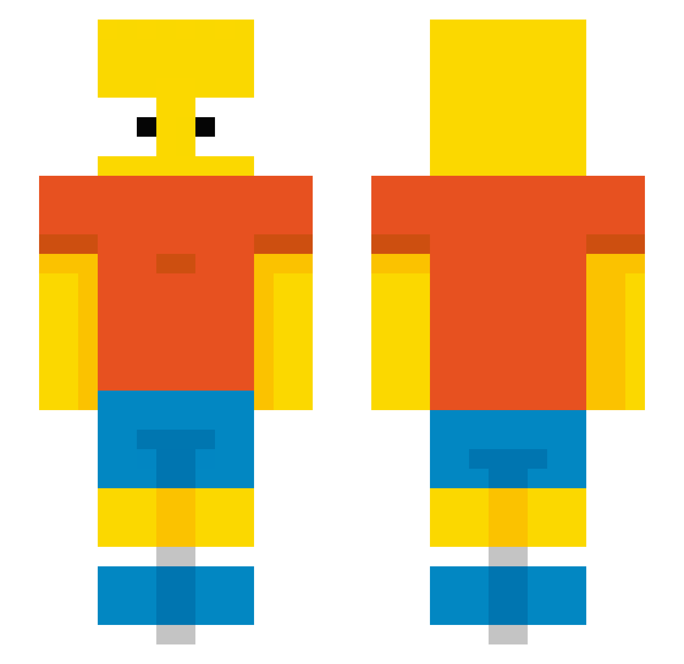 LegendenLasse Minecraft skin, front and back view