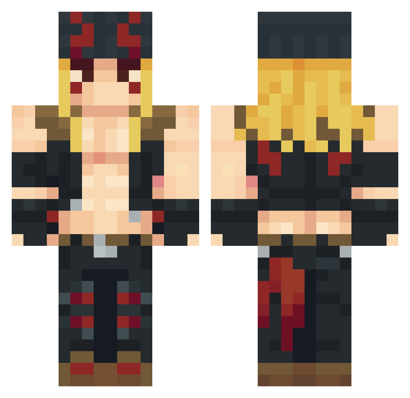 bogweed420 Minecraft skin, front and back view