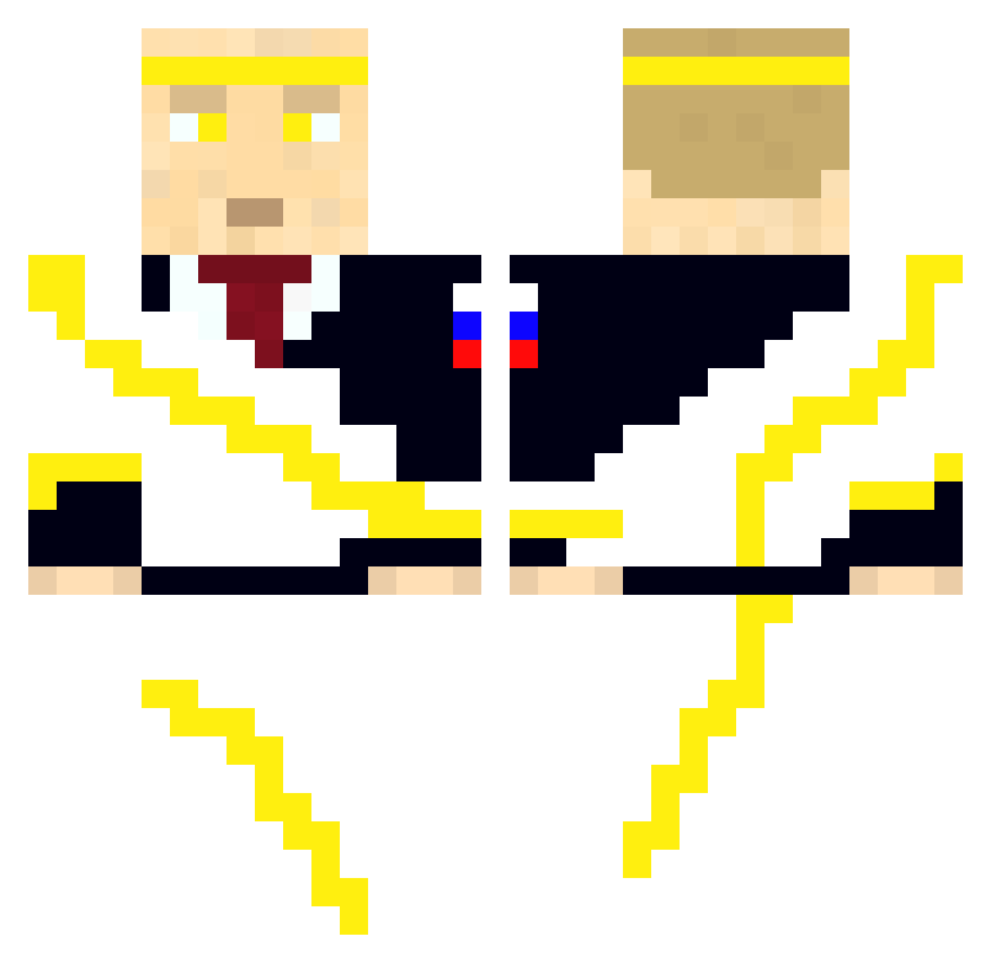 DoguYalcin Minecraft skin, front and back view