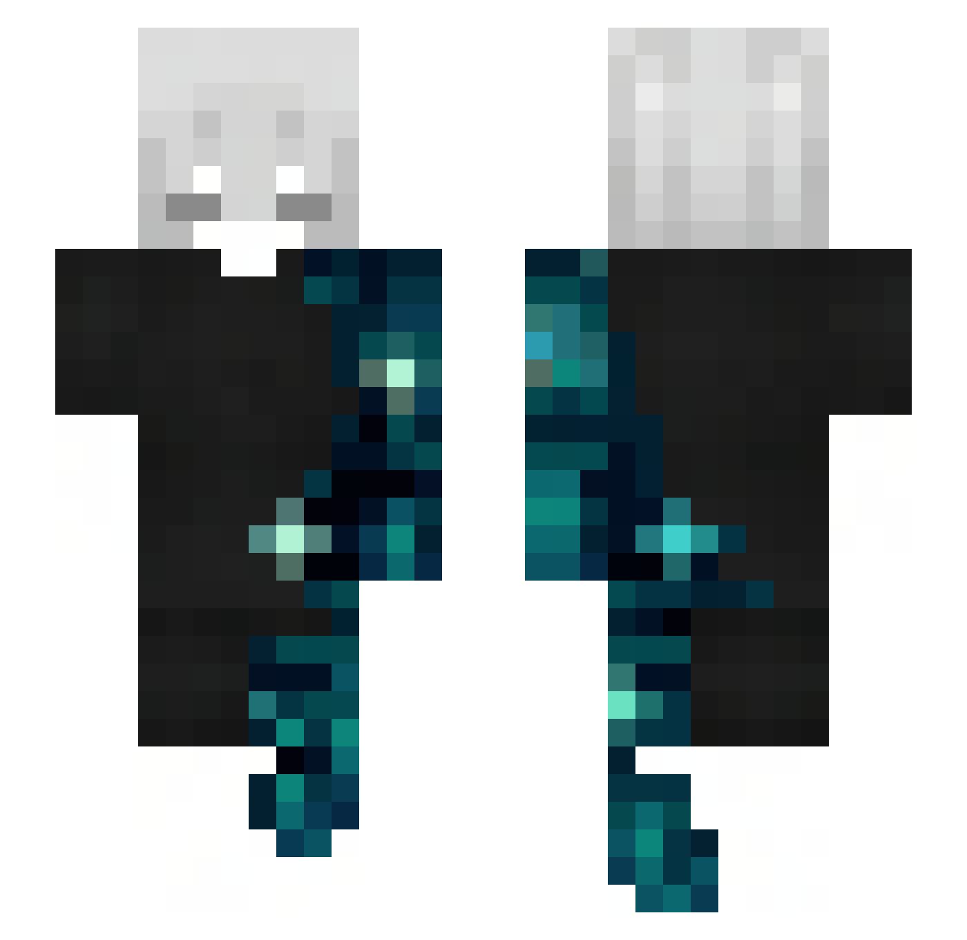 OguriKap Minecraft skin, front and back view