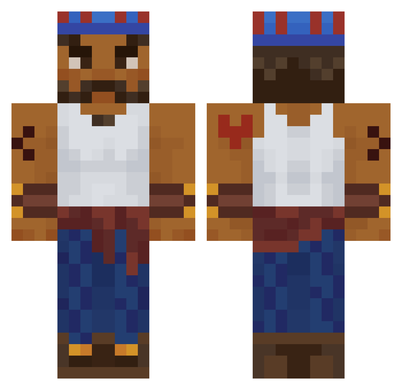 pyrat_jay Minecraft skin, front and back view
