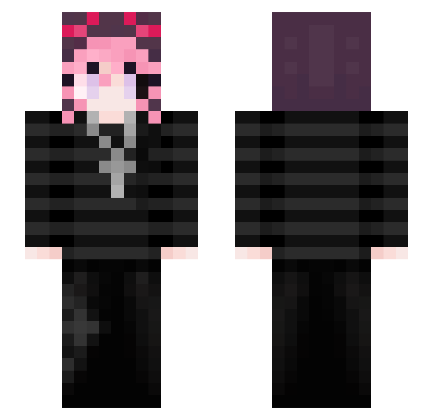 _Evilest Minecraft skin, front and back view