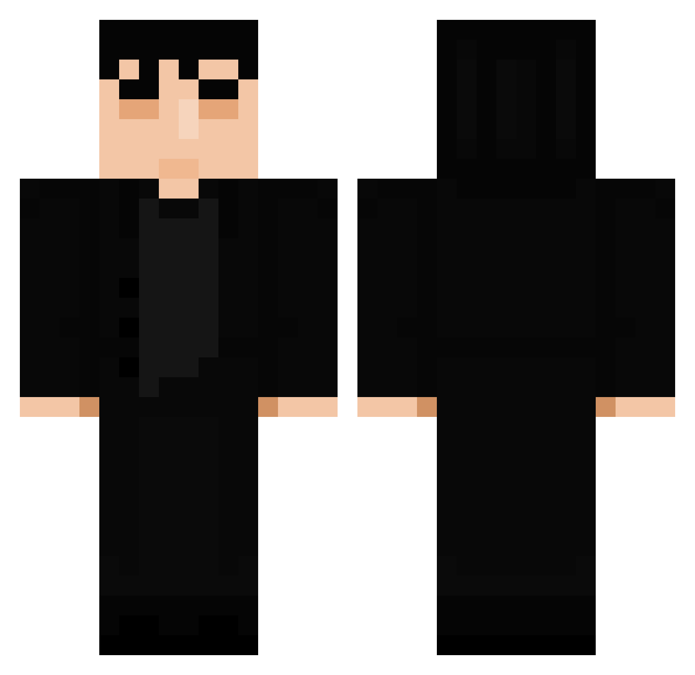 Mateo55tt23 Minecraft skin, front and back view